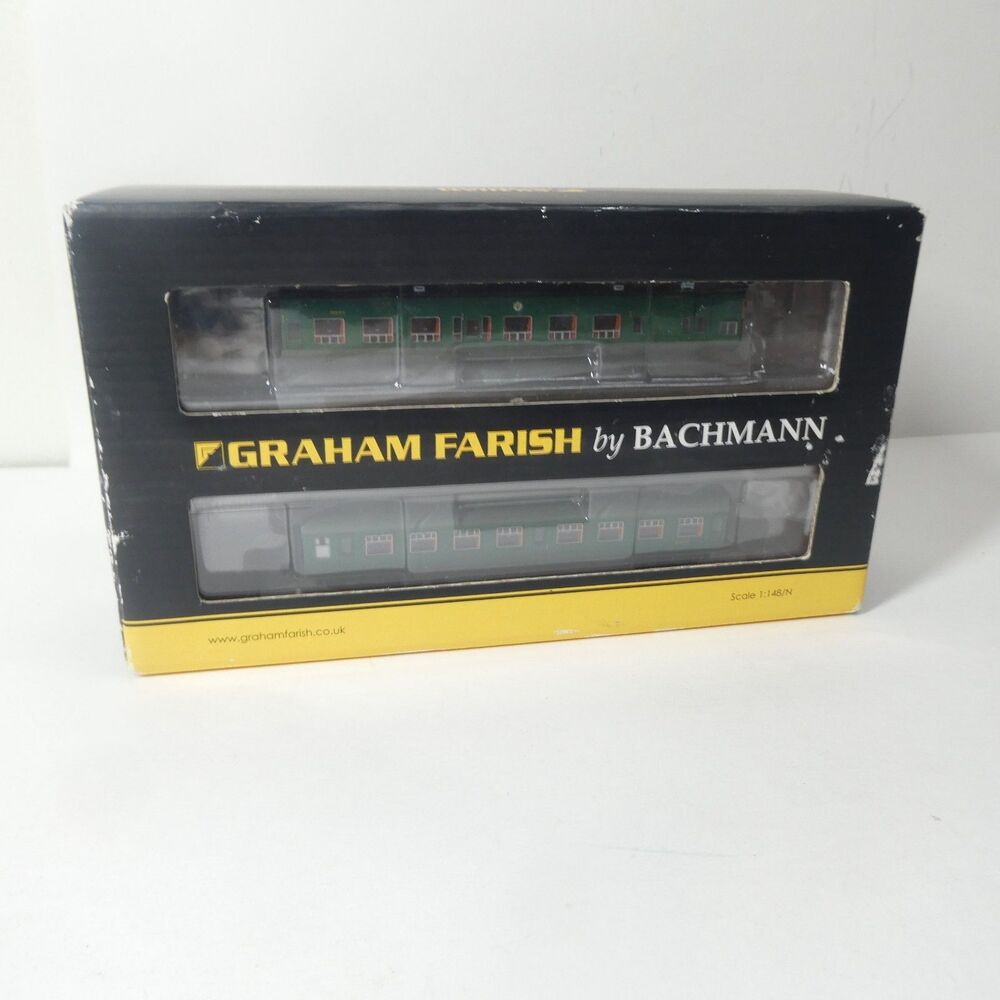 Graham Farish Bachmann N Scale 372-676 4 Car Set Green w/Box